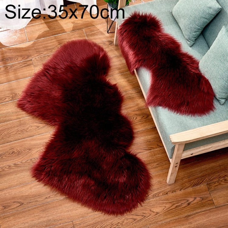 Creative Double Heart Imitation Wool Carpet Sofa Cushion Mat Plush Bedroom Living Room Floor Rugs, 35x70 cm, 60x120cm, 90x180cm