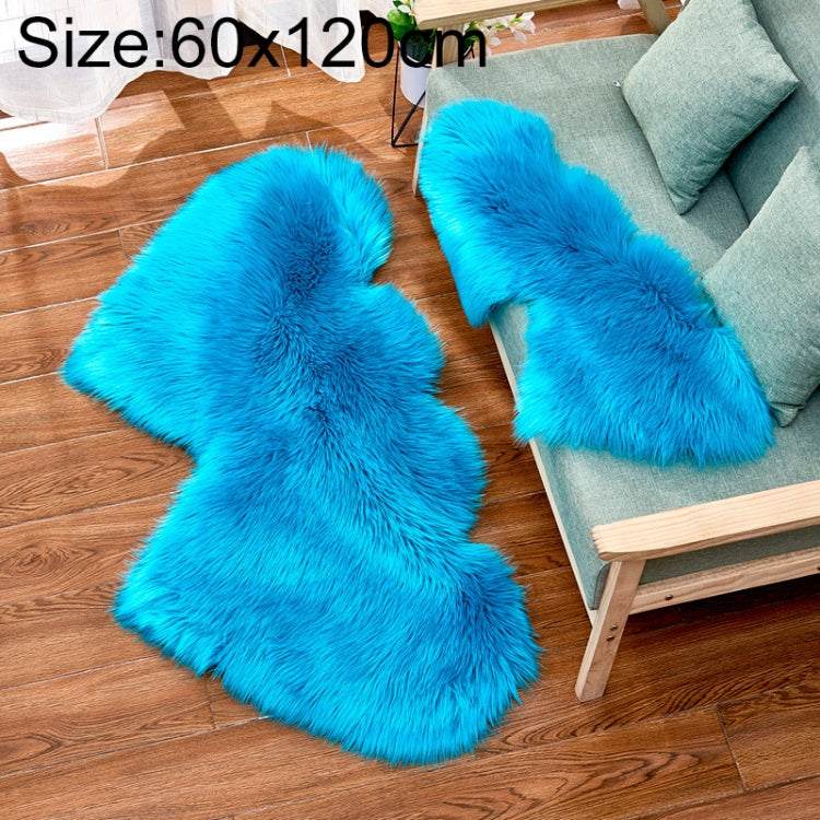 Creative Double Heart Imitation Wool Carpet Sofa Cushion Mat Plush Bedroom Living Room Floor Rugs, 35x70 cm, 60x120cm, 90x180cm