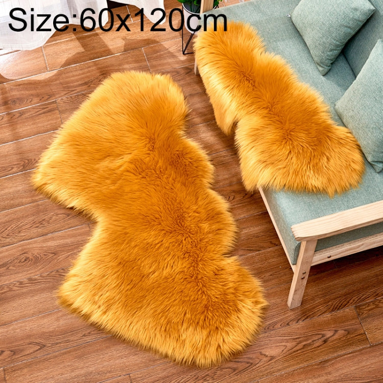 Creative Double Heart Imitation Wool Carpet Sofa Cushion Mat Plush Bedroom Living Room Floor Rugs, 35x70 cm, 60x120cm, 90x180cm