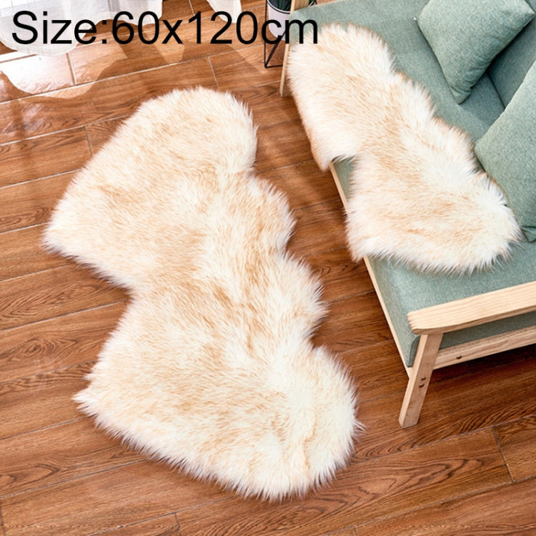 Creative Double Heart Imitation Wool Carpet Sofa Cushion Mat Plush Bedroom Living Room Floor Rugs, 35x70 cm, 60x120cm, 90x180cm