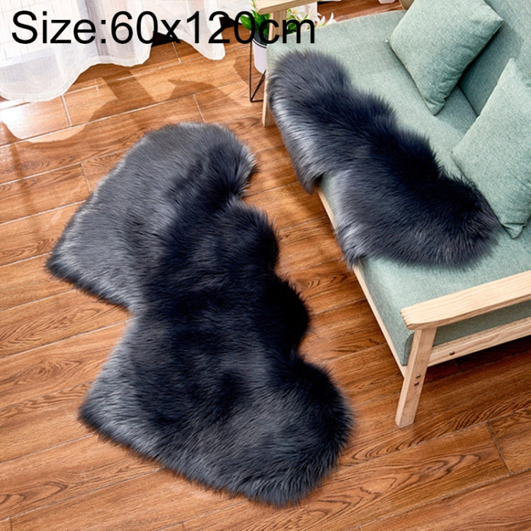 Creative Double Heart Imitation Wool Carpet Sofa Cushion Mat Plush Bedroom Living Room Floor Rugs, 35x70 cm, 60x120cm, 90x180cm