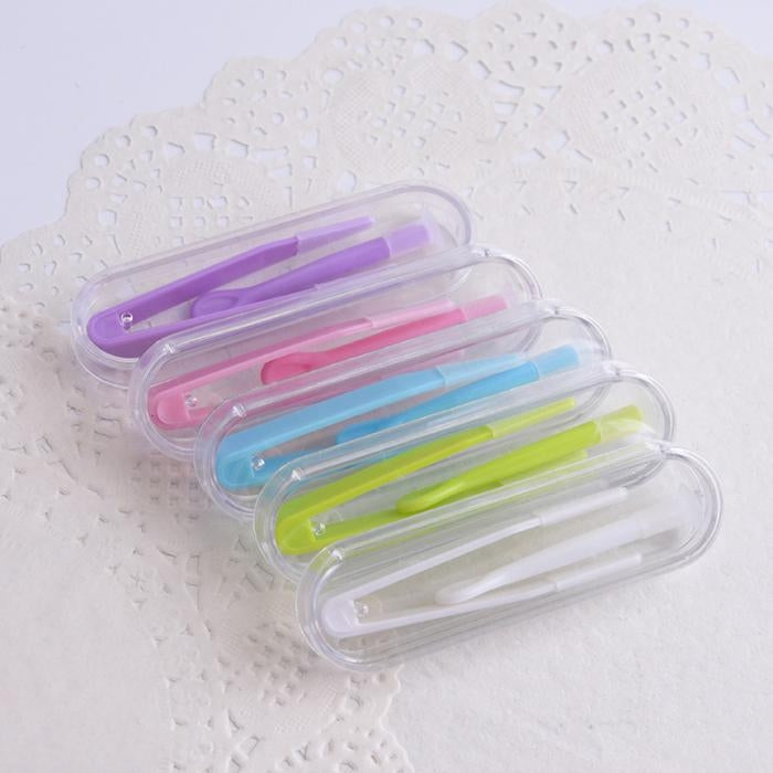 5pcs Portable Contact Lens Special Tweezer and Stick Set Travel Kit