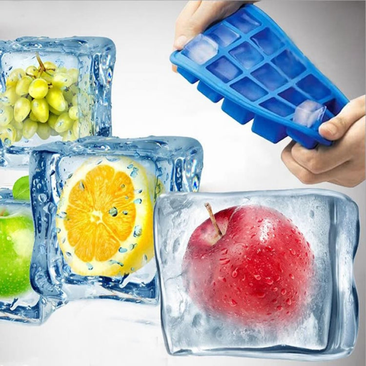 15 Grids DIY Big Ice Cube Mold Square Shape Silicone Ice Tray Fruit Ice Cream Maker