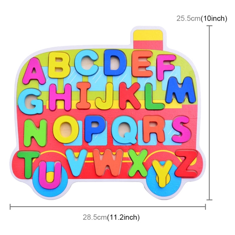 Children Puzzle Toys Nursery Cartoon Hand Grab Board Wooden Plywood Jigsaw Puzzle for Children Digital Alphabet Cognition