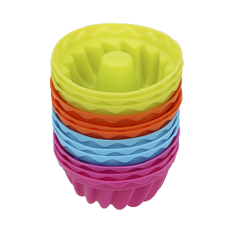 12 pcs Thread Shape Baking Jelly Mould  Silicone Pudding Cupcake Muffin Donut Mold, Thread Shape