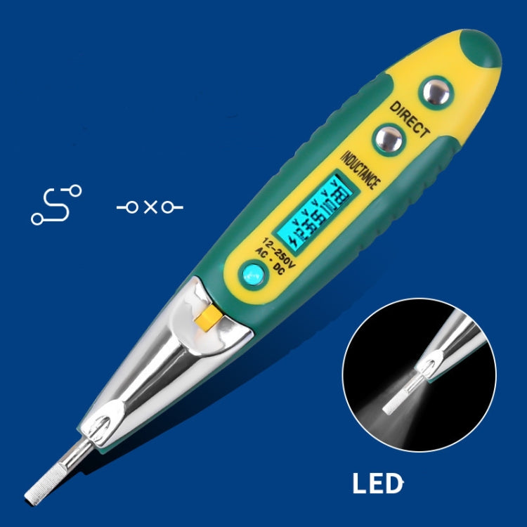 High Precision Electrical Tester Pen Screwdriver 220V AC DC Outlet Circuit Voltage Detector Test Pen with Night Vision, Digital Display Pen (Card), Digital Display Electric Pen (OPP ), Digital Display Pen (Card)+Battery