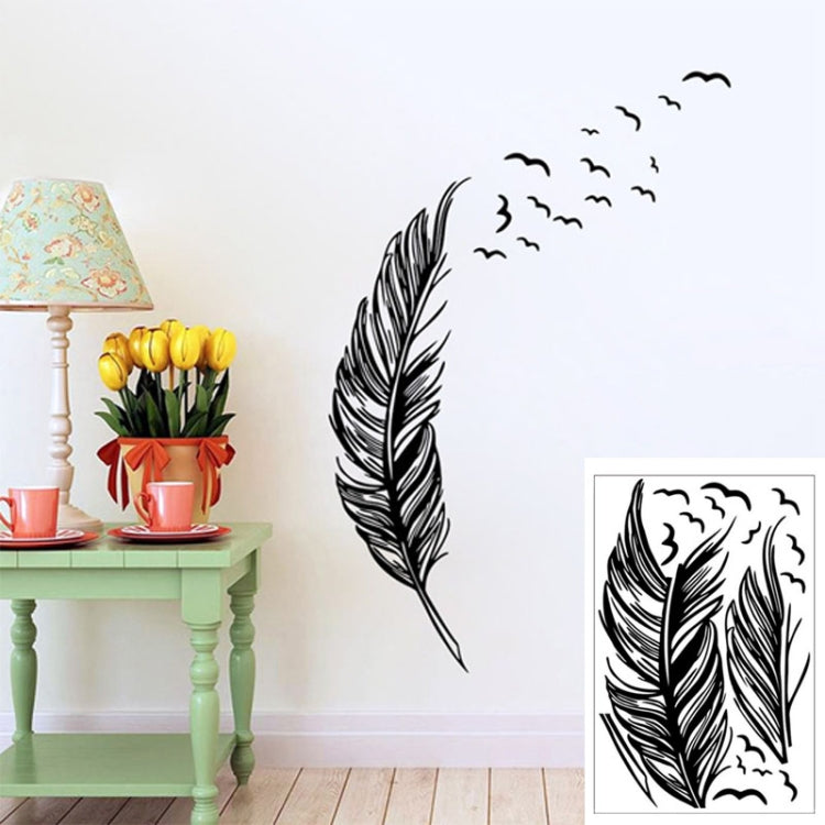 PVC Feather Creative Home Bedroom Sofa Background Wall Sticker, Left, Right