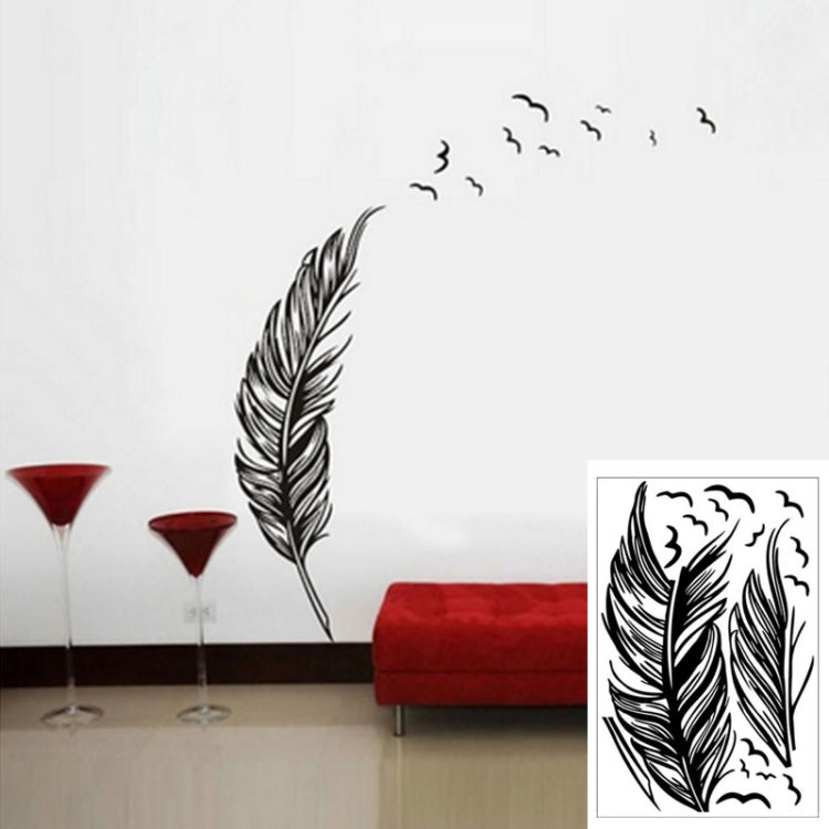 PVC Feather Creative Home Bedroom Sofa Background Wall Sticker, Left, Right