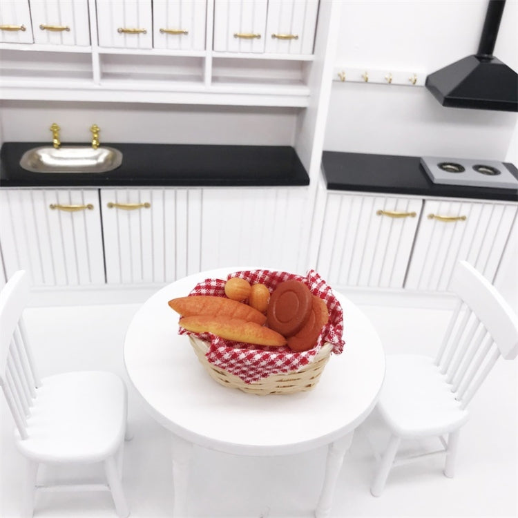 3 PCS 1:12 Mini Dollhouse Furniture Kitchen Supplies Micro-food Play Bread Box Basket, Bread Box Basket