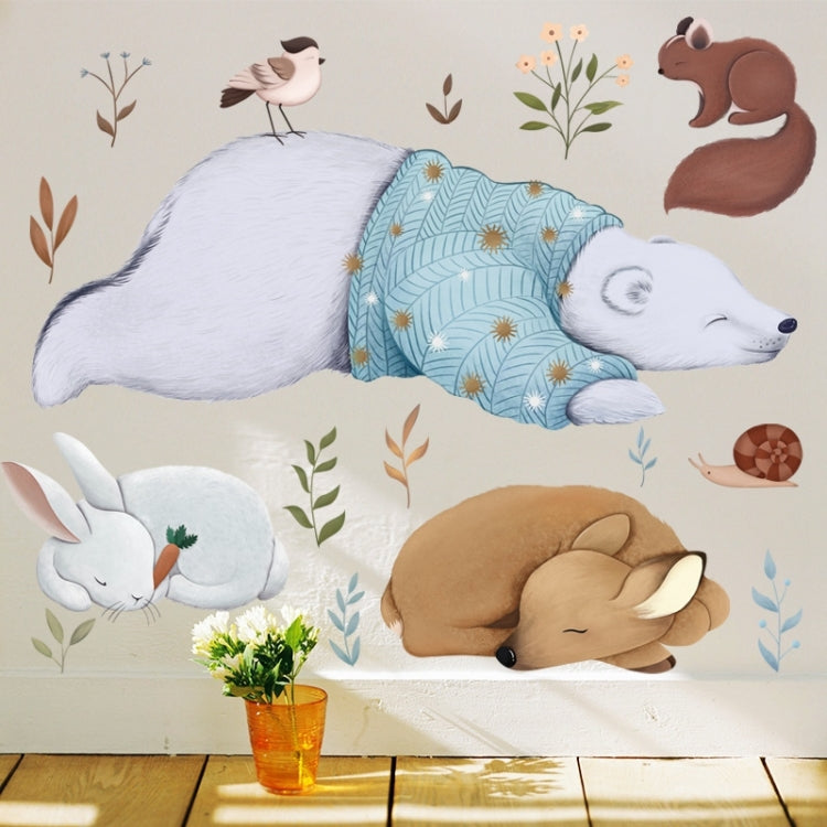 Wall Stickers Literary Fresh Animal Hand-Painted Living Room Bedroom Background Bedside sticker, Literary Fresh Animal