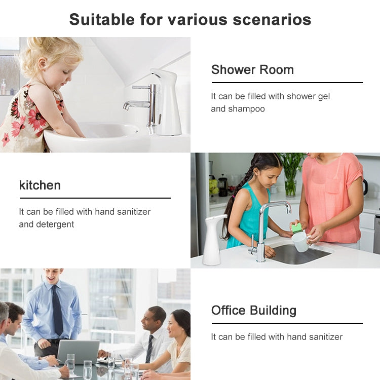 Household Bathroom Kitchen Induction Soap Dispenser, 2 PCS Soap Dispenser