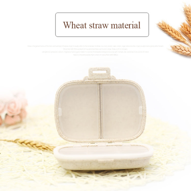 3 PCS 8-Grid Double-layer Portable Mini Straw Pill Storage Box