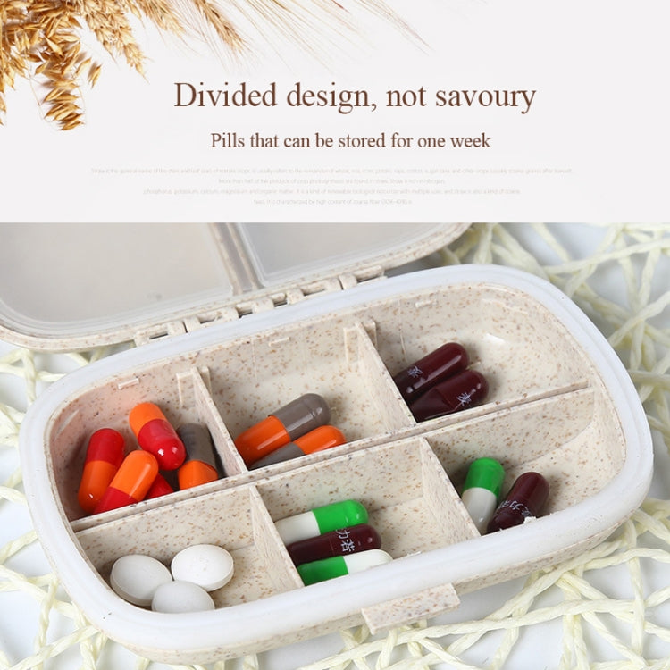 3 PCS 8-Grid Double-layer Portable Mini Straw Pill Storage Box