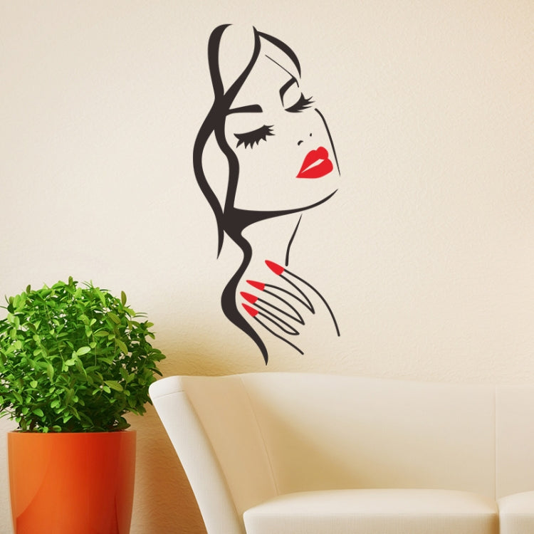 Beauty Studio Personality Creative Beauty Portrait Carved Wall Stickers