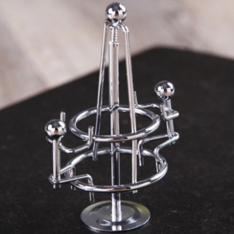 Mini Balance Little Iron Man Decompression Ornament Tumbler Sports Metal Crafts, Weightlifting, Seesaw, Mini Guitar, Horizontal Bar, Cradle, Horse Riding