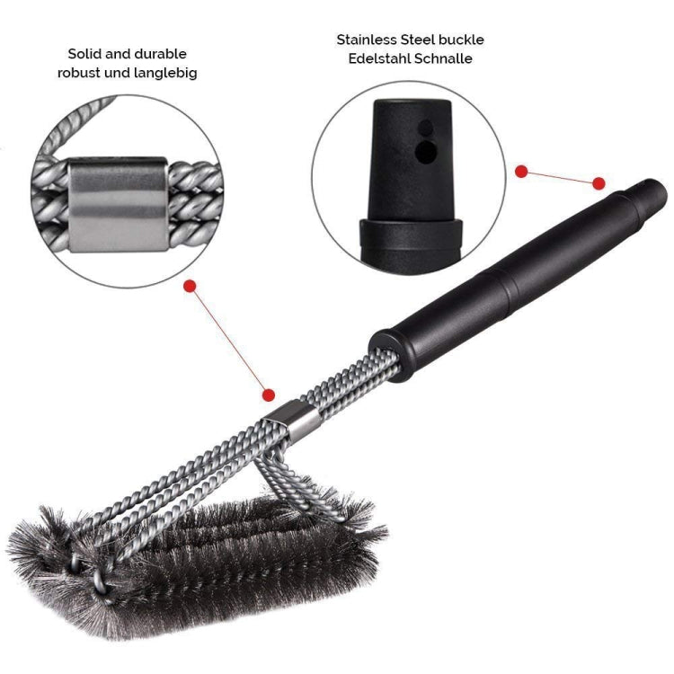 Large Barbecue Grill Pan Cleaning Wire Brush, Length: 44cm