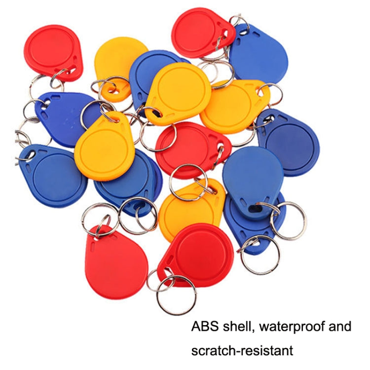 10PCS IC Access Control Card Entree Control M1 Compatibel Fudan Rfid 13.56Mhz Keyfob Sleutelhanger Tag Sleutelhanger(Yellow)