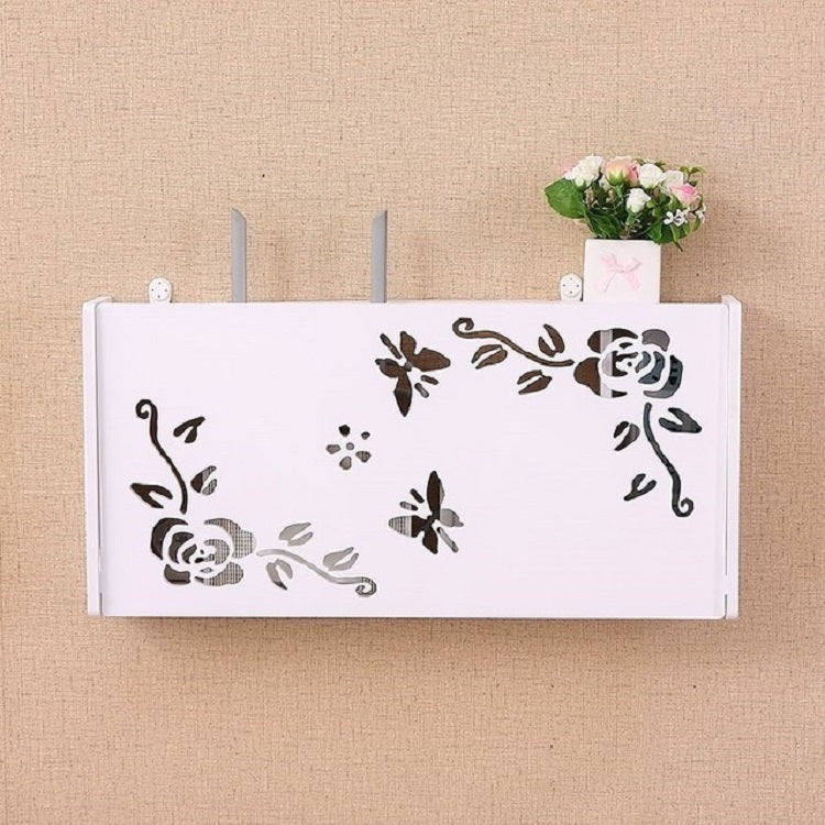 Socket Router Storage Box Set-top Box Decoration TV Cabinet Living Room Junction Box, 52x25x9.5cm, 40.5x20.5x9.5cm