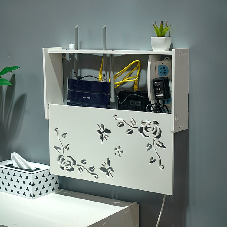 Socket Router Storage Box Set-top Box Decoration TV Cabinet Living Room Junction Box, 52x25x9.5cm, 40.5x20.5x9.5cm