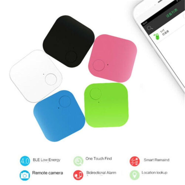 Portable Mini Square Anti Lost Device Smart Bluetooth Remote Anti Theft Keychain Alarm(Black)