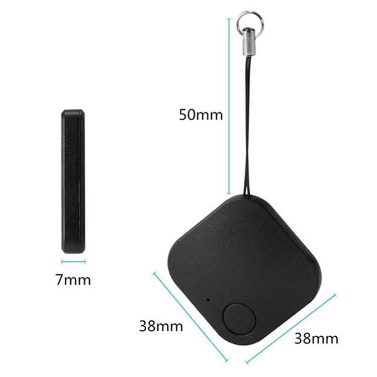 Portable Mini Square Anti Lost Device Smart Bluetooth Remote Anti Theft Keychain Alarm(White)