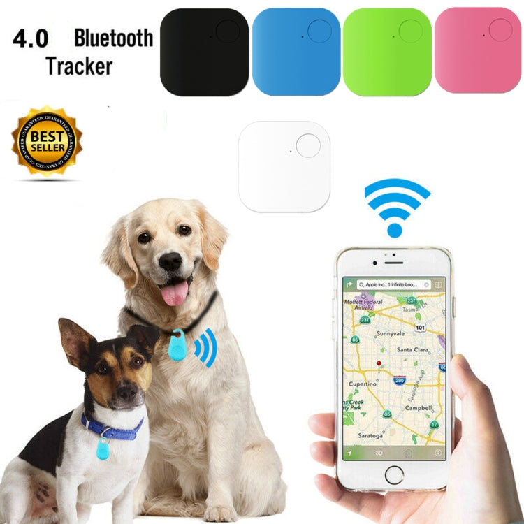 Portable Mini Square Anti Lost Device Smart Bluetooth Remote Anti Theft Keychain Alarm(White)
