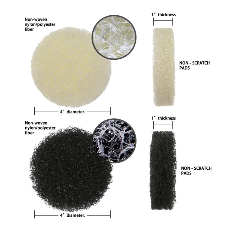 19 in 1 Household Nylon Hexagonal Electric Drill Brush Pads Scouring Sanding Disc Pad Kits, 19 in 1