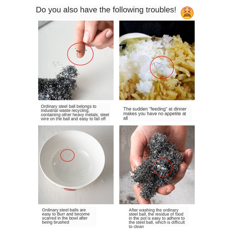 Stainless Steel Square Cast Iron Cleaner Pot Brush Scrubber Home Cookware Kitchen Cleaning Tool, 4×4inch, 5×5inch, 6×6inch, 7×7inch, 8×8inch, 8×6inch