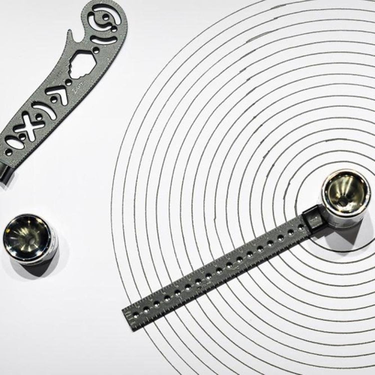 Multi-functional Drawing Ruler Creative Drawing Tool Magnetic Compass Ruler