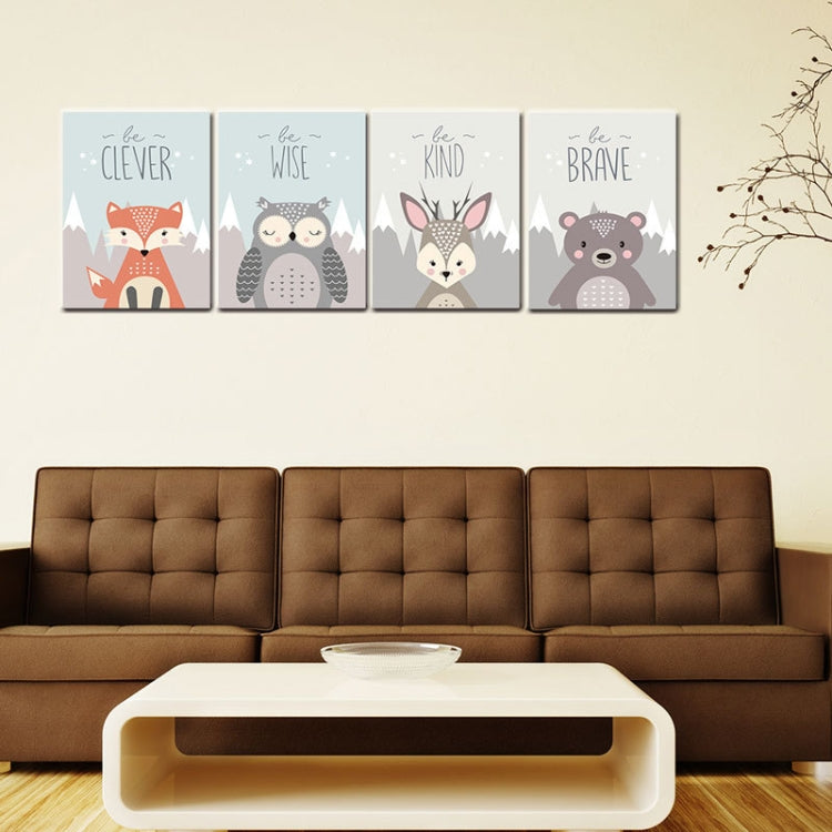 Animal Poster Painting Cartoon Nursery Wall PictureBaby Kids Room Decoration without Frame, 40x50cm