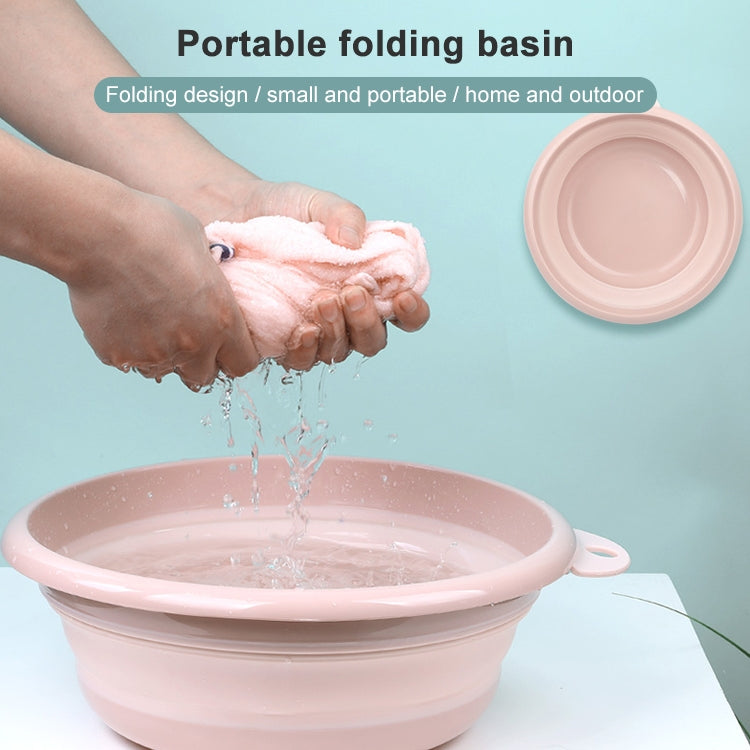 Folding Washbasin Outdoor Travel Portable Washtub, 9x25cm, 12x32cm