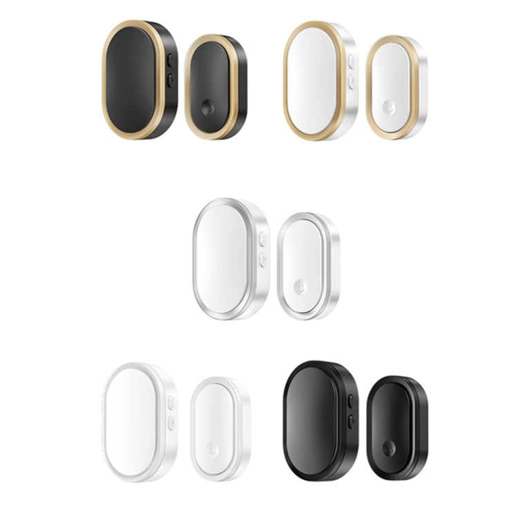 CACAZI A99 Home Smart Remote Control Doorbell Elderly Pager, Style:EU Plug(White)