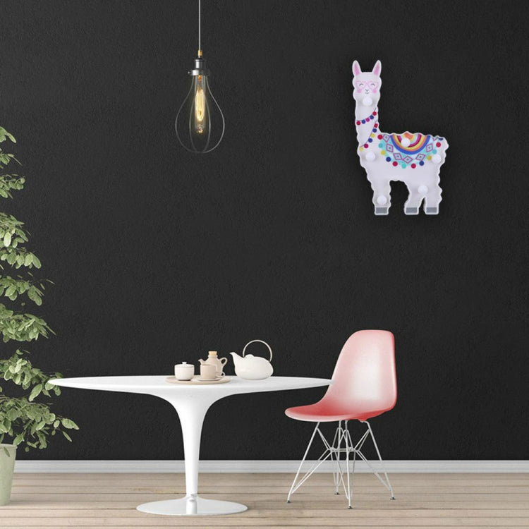 LED Painted Lantern Alpaca Night Light Holiday Decoration Room Posing Style Light