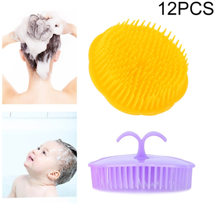 12 PCS Shampoo Brush Adult Scalp Massage Brush Soft Glue Bathroom Shampoo Comb，Random Color Delivery, Scalp Massage Brush