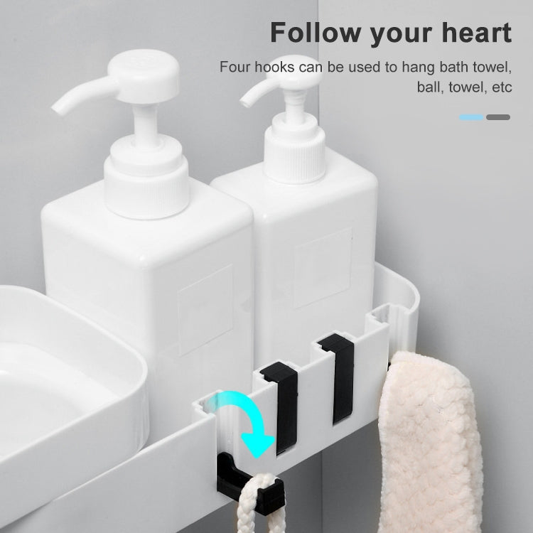 2 PCS Bathroom Accessories Shower Shelf Seamless Rotating Tripod Seamlessly Fixtures Storage Rack Kitchen Tripod