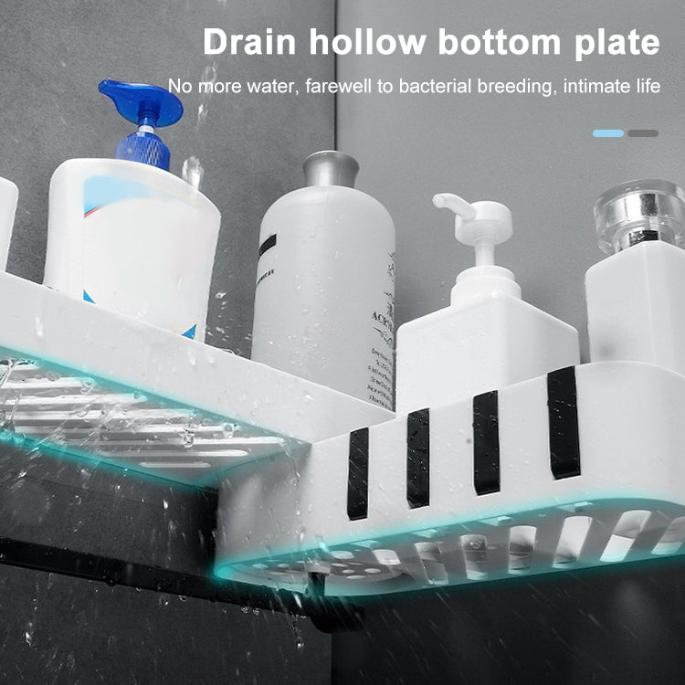 2 PCS Bathroom Accessories Shower Shelf Seamless Rotating Tripod Seamlessly Fixtures Storage Rack Kitchen Tripod