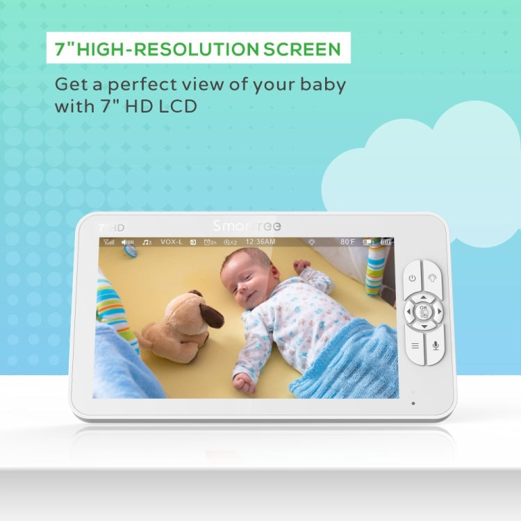 SM70 7-inch 720 x 1080P Wireless Baby Monitor Camera Temperature Monitor 2 Way Audio AU Plug