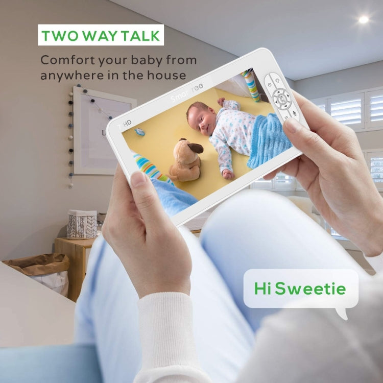 SM70 7-inch 720 x 1080P Wireless Baby Monitor Camera Temperature Monitor 2 Way Audio AU Plug