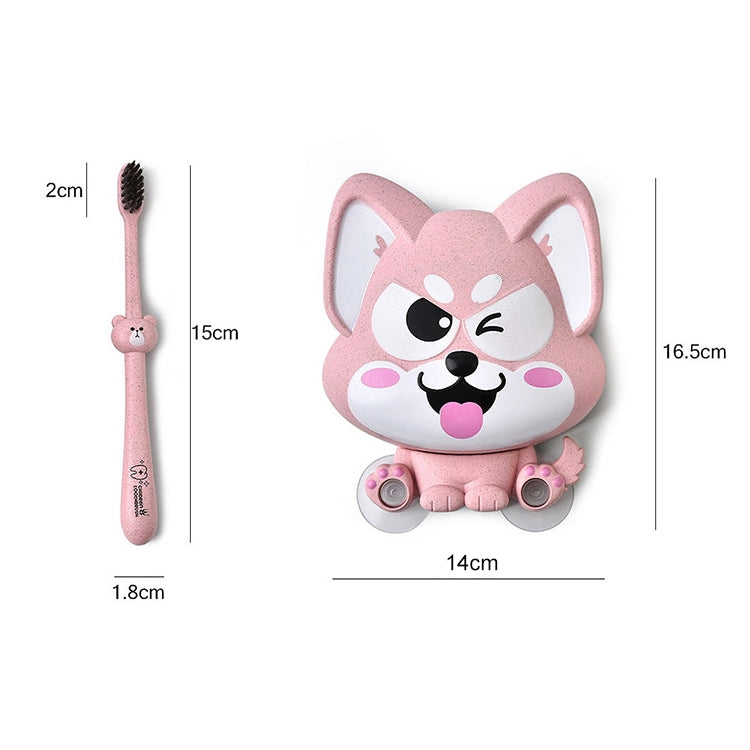 Cartoon Dog Suction Wall Toothbrush Toothpaste Shelf, Size:16x14x5cm