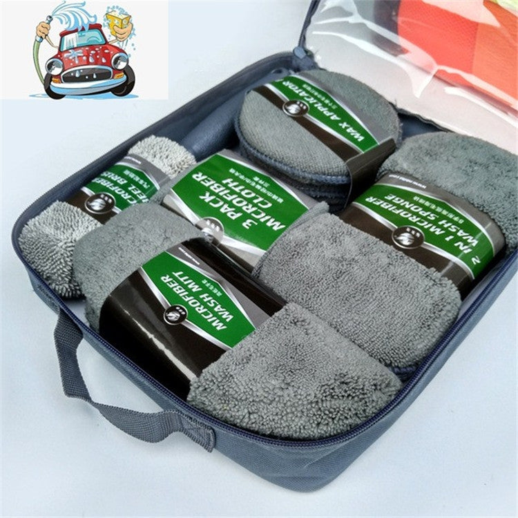 9 In 1 Car Wash Cleaning Kit Car Wash Supplies Car Wash Tools, Gray