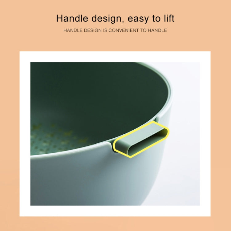 Kitchen Rice Pan Double-dish Vegetable Drain Basket Plastic Fruit Basket, U Shape Light Green, U Shape Dark Red, U Shape Light Gray, O Shape Light Green, O Shape Dark Red, O Shape Light Gray