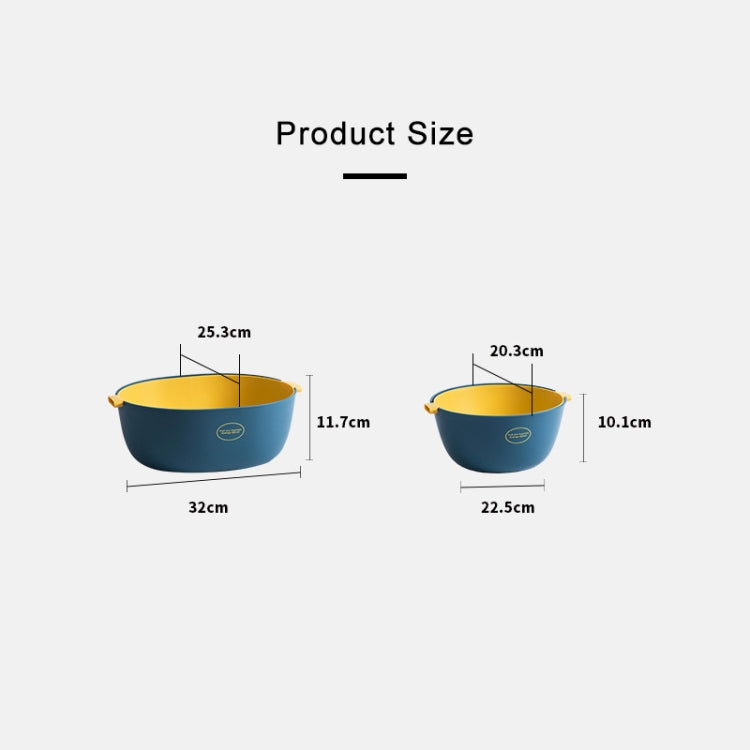 Kitchen Rice Pan Double-dish Vegetable Drain Basket Plastic Fruit Basket, U Shape Light Green, U Shape Dark Red, U Shape Light Gray, O Shape Light Green, O Shape Dark Red, O Shape Light Gray