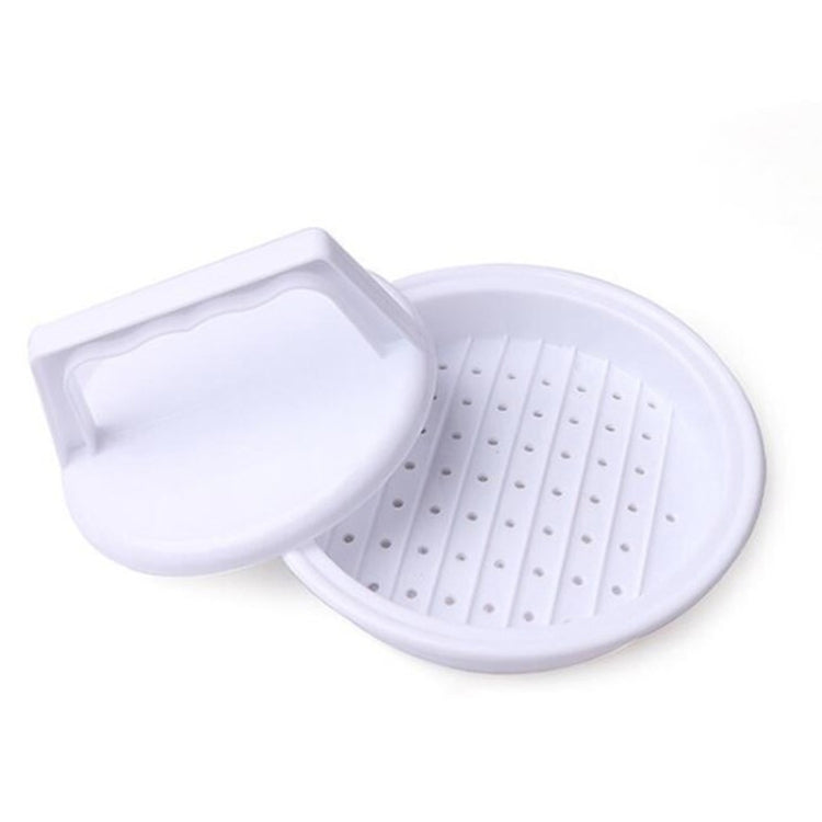 Round Shape Hamburger Press Food-Grade Plastic Hamburger Meat Beef Grill Burger Press Patty Maker Mold Mould Kitchen Tool, 2PCS White