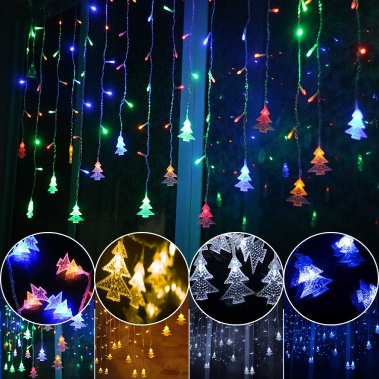 3.5M 96 Leds Curtain Christmas Tree Icicle String Lights Fairy Lights Christmas New Year Lights Wedding Party Decoration, 110V US Plug