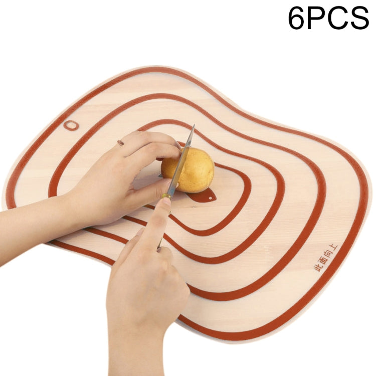 6 PCS Kitchen Chopping Blocks Flexible Transparent PP Cutting Boards, S(20x14.8cm), M(30.5x23.5cm), L(42x31.5cm)
