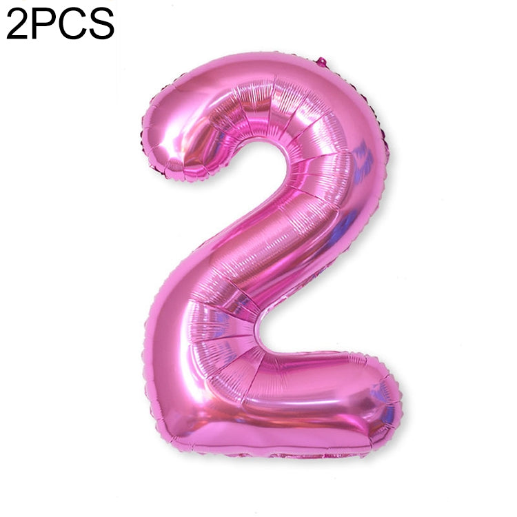 2 PCS 40 Inch Aluminium Foil Number Balloons Birthday Wedding Engagement Party Decor Kids Ball Supplies