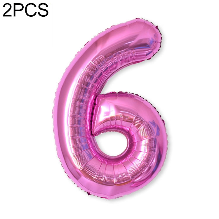 2 PCS 40 Inch Aluminium Foil Number Balloons Birthday Wedding Engagement Party Decor Kids Ball Supplies