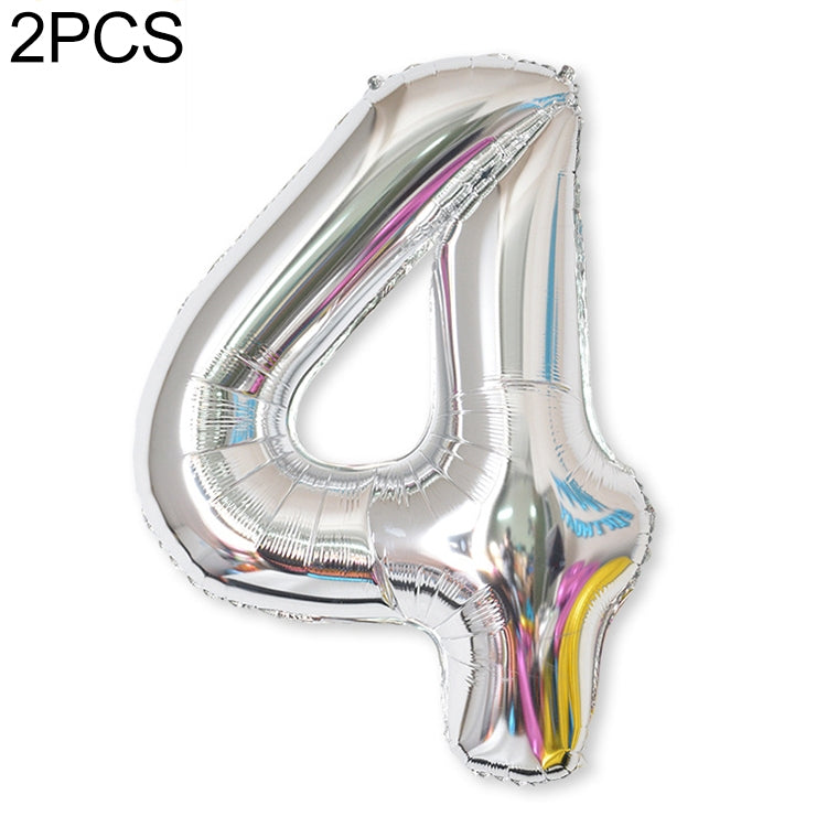 2 PCS 40 Inch Aluminium Foil Number Balloons Birthday Wedding Engagement Party Decor Kids Ball Supplies