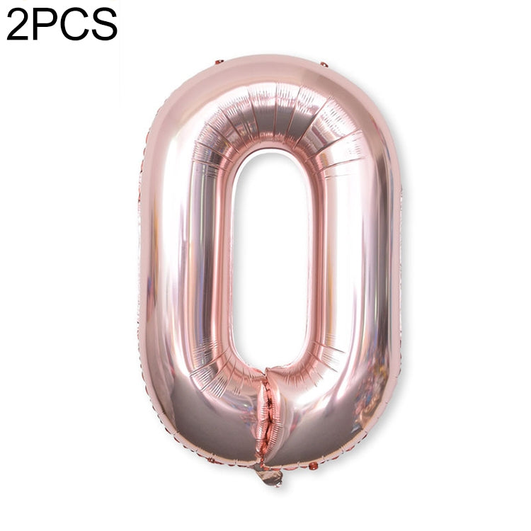 2 PCS 40 Inch Aluminium Foil Number Balloons Birthday Wedding Engagement Party Decor Kids Ball Supplies