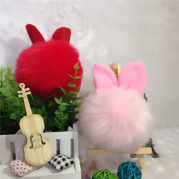 Fur Pom Keychains Fake Rabbit Fur Ball Keychain